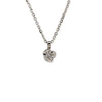 Collana punto luce in oro bianco 18kt con diamante naturale – Castone a 3 griffe | Idee Preziose dal 1987 - IP.CK18B/3D-4